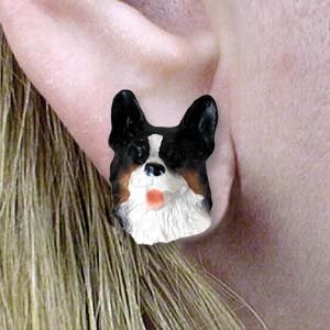 Conversation Concepts Cardigan Corgi Post Ear Rings