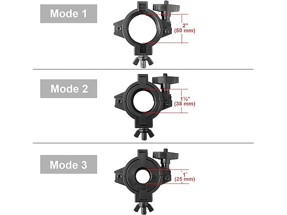 10 Pack Stage Lighting O-Clamps Black