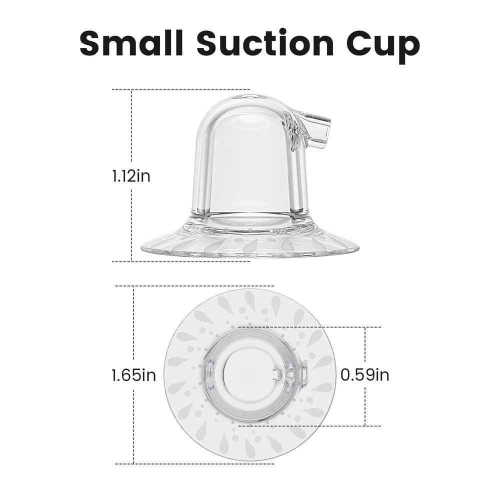 15mm Suction Cups for Electric Nipple Corrector - 2 Pack