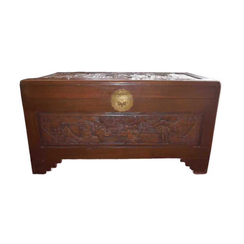 Vintage Asian Style Blanket Chest