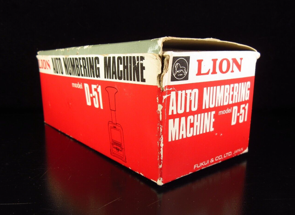 Lion Auto Numbering Machine Model D-51 in Box