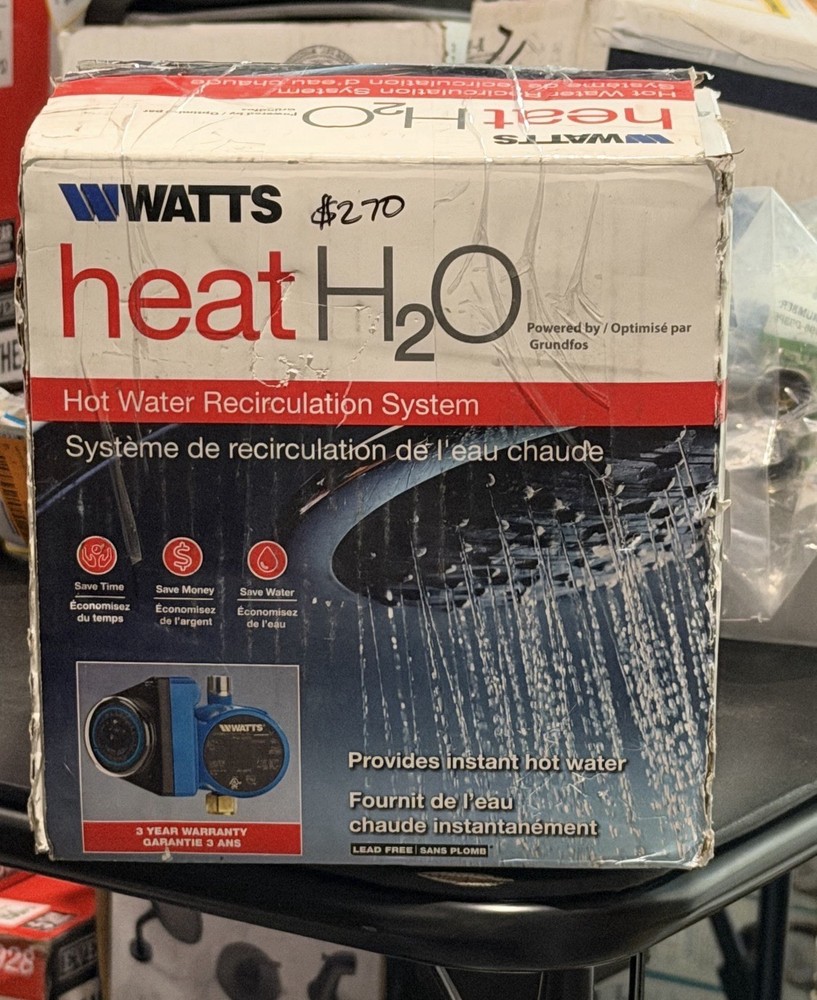 Watts Hot Water Recirculation System, heat H2O, 24 Hr Programmable Timer
