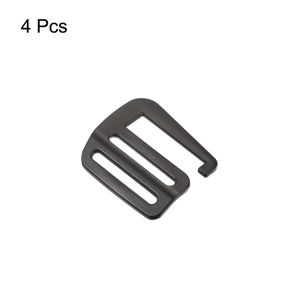 1.26" Webbing Release G Hook Buckle Adjuster for Backpack Strap 4Pcs Matte Black