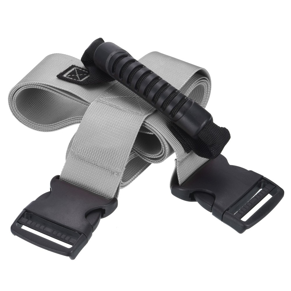 Carrying Strap with Handle, Cross Style Adjustable Nylon Belt, Gray