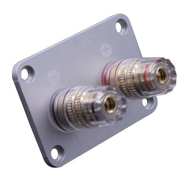 1pcs 65x45mm Square 2-Way Speaker Junction Box Copper Terminal Binding Post DIY