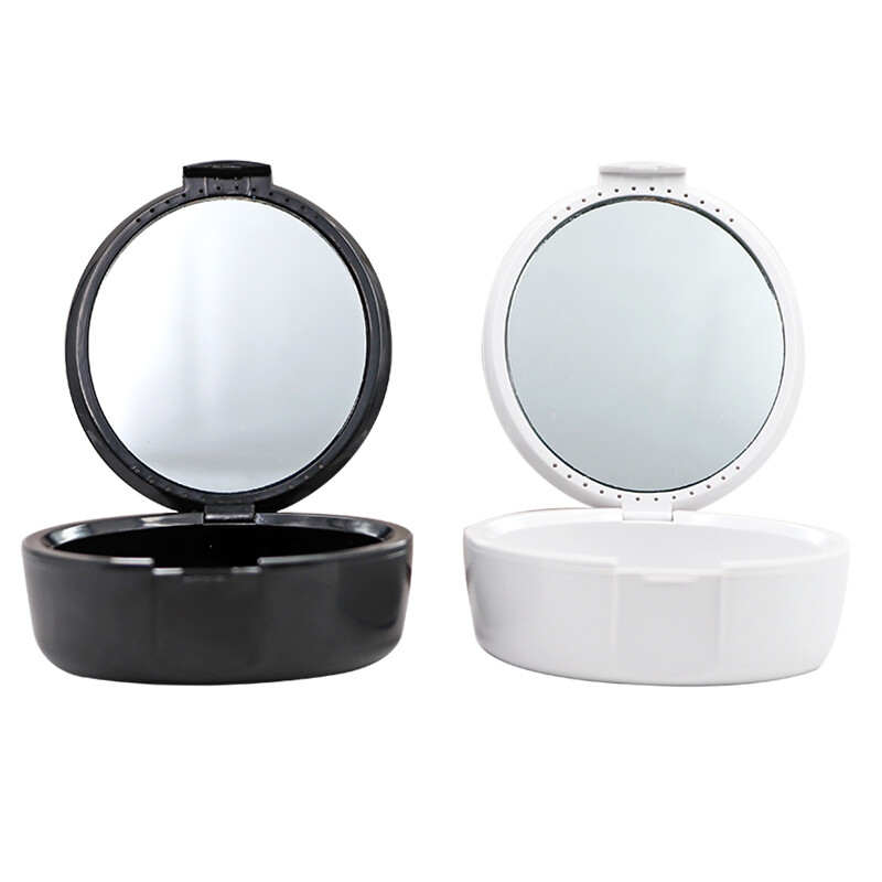 Tooth Storage Box With Mirror Denture Storage Orthodontic Retainer Portable Case