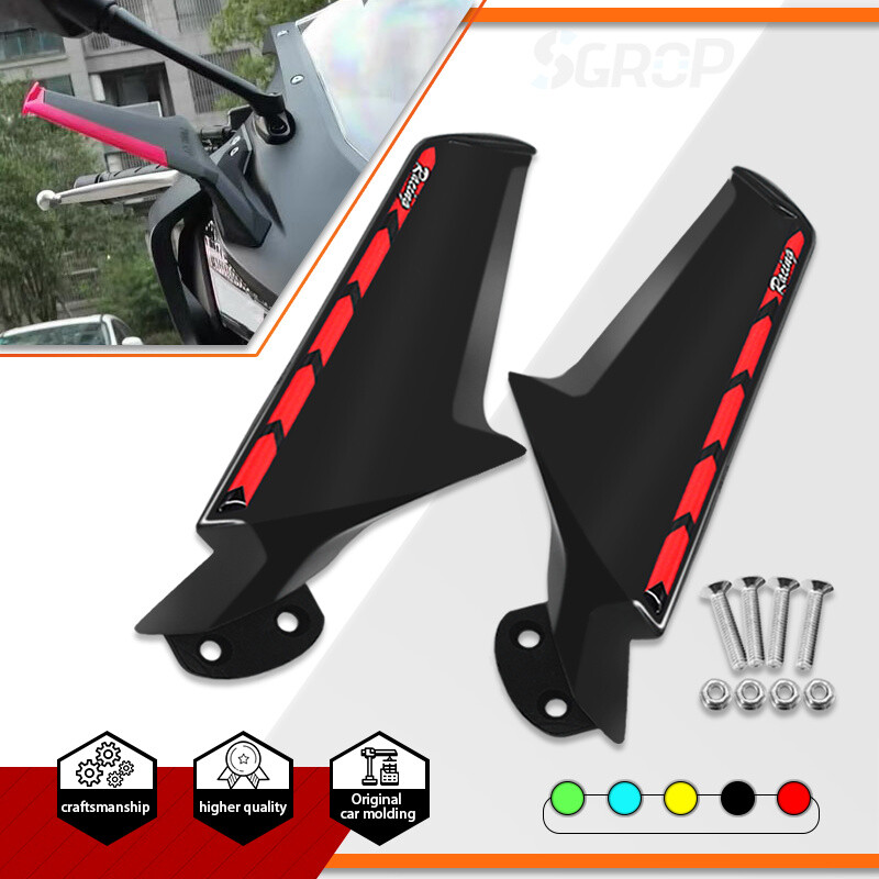 For YAMAHA R1 2009-2014 Rearview Mirror fixed wing Front Side Flow Fixed Wing