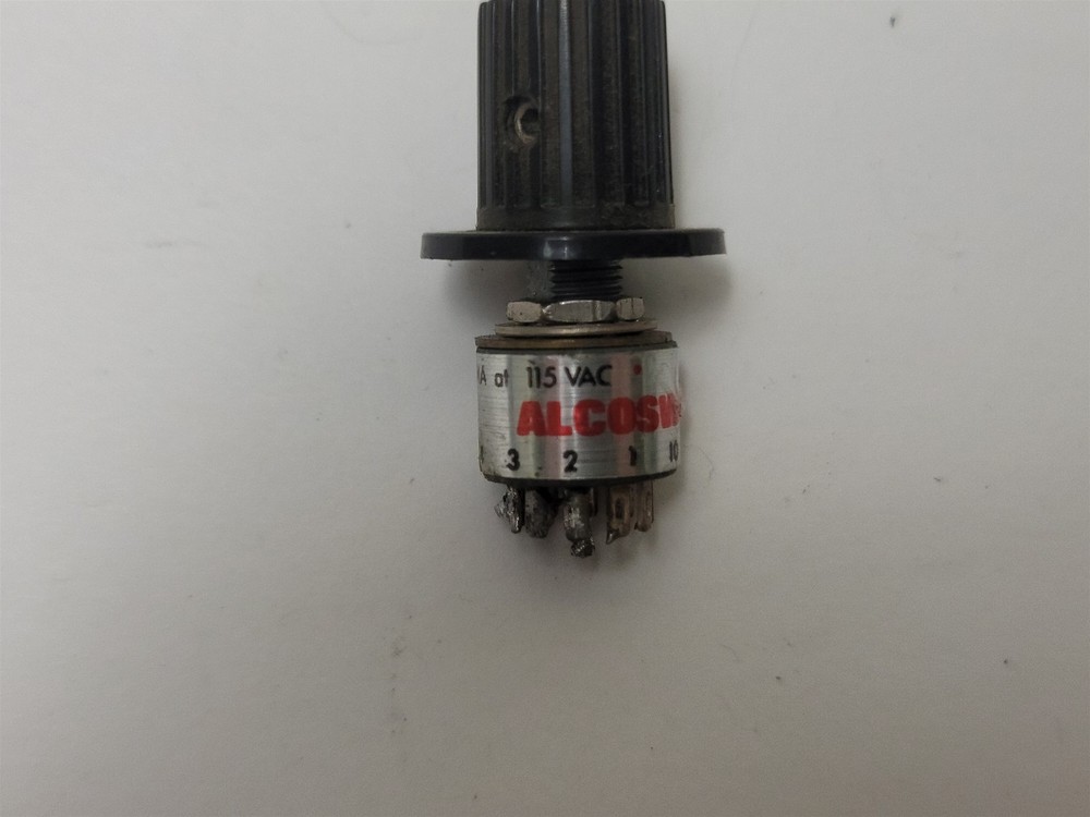 Alcoswitch MRS-1-10 Rotary Switch , Panel Mount, w/ Knob,