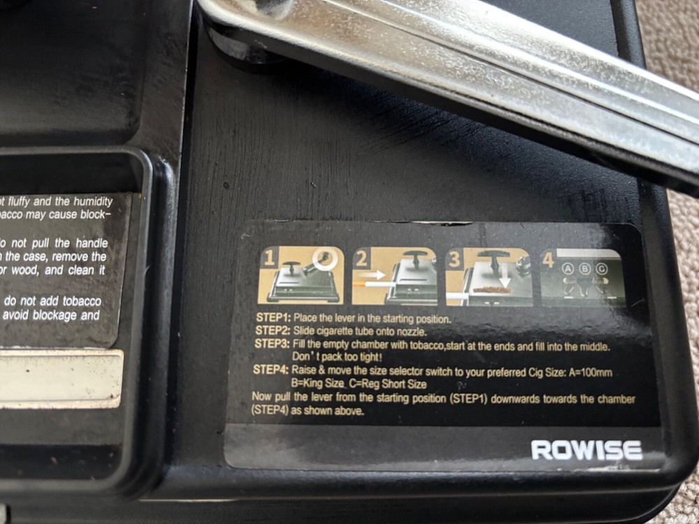 Cigarette Rolling Machine Manual Cigarettes/Tobacco Injecter