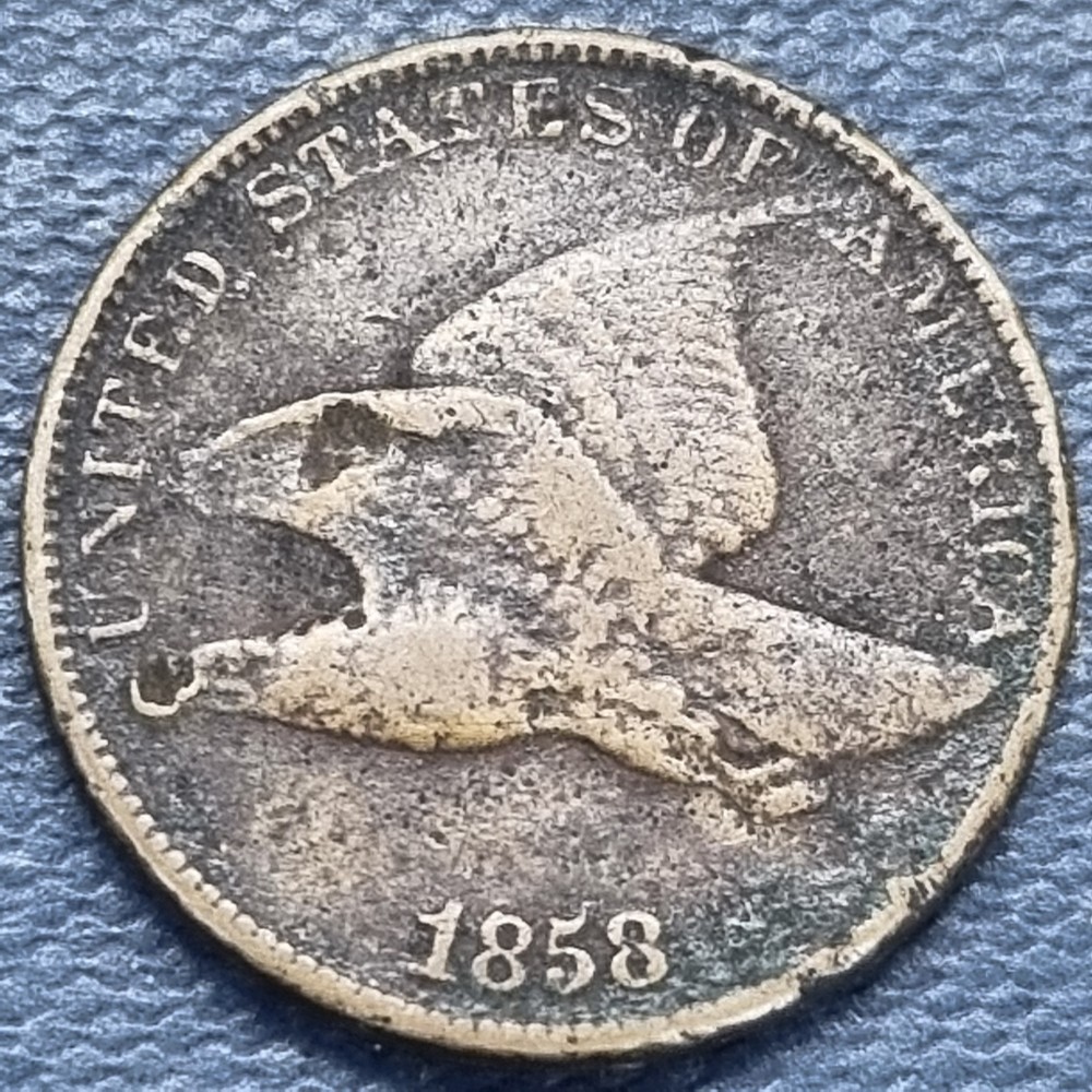 1858 Flying Eagle Cent 1c VF Details #99251