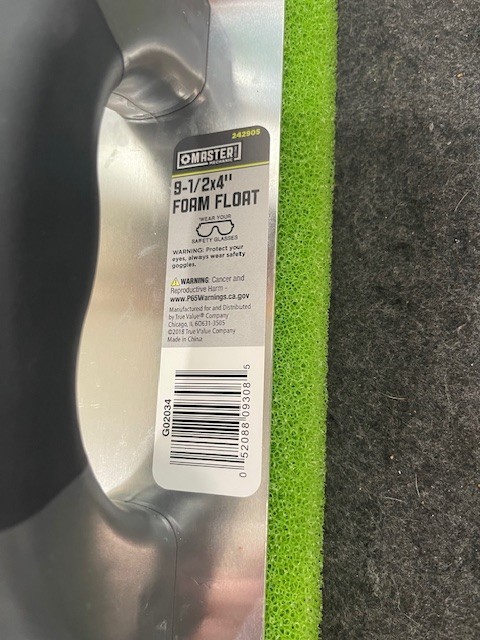 Master Mechanic 9-1/2" x 4" Green Foam Float
