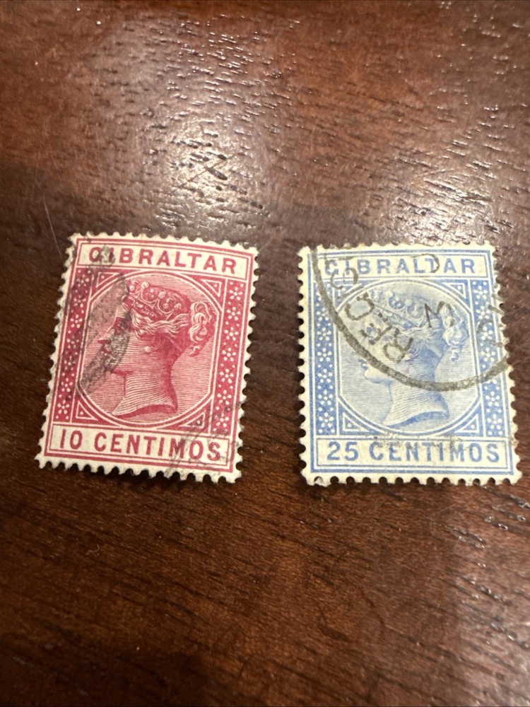 British Gibraltar Stamps SC# 30, 32 Used