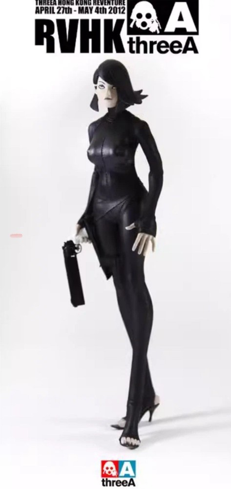 ThreeA 3A Popbot Lady Sham Black Version 1/6th Scale /Excellent Condition.