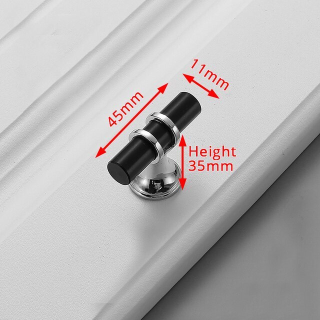 Chrome Cabinet Door Black Silver Gold Handle Kit T Bar Drawer Pull Kitchen