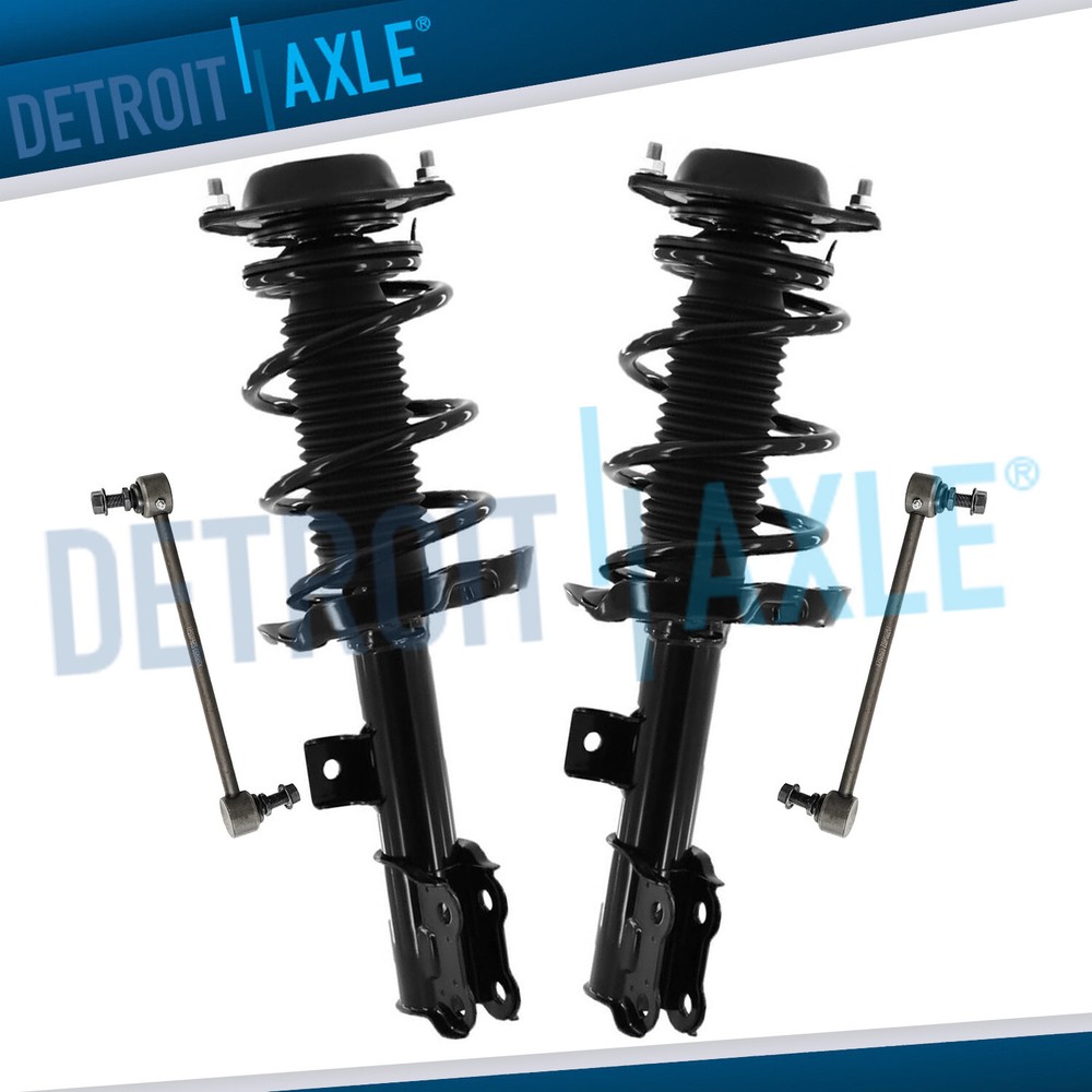 Front Struts w/ Coil Spring Assembly Sway Bars for 2013 - 2017 Hyundai Veloster