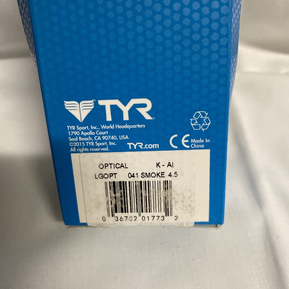 Corrective Optical Swim Goggles, Smoke, -4.5 New