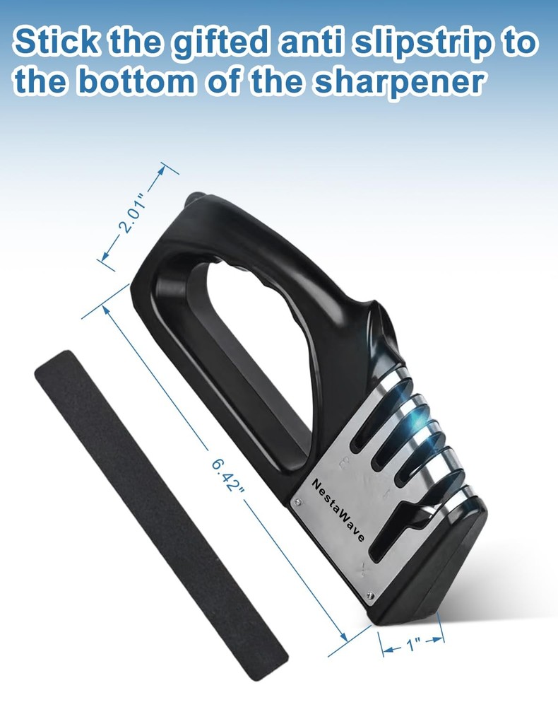 4-In-1 Kitchen Knife Sharpener, Multi-Functional Knife Sharpening Kit, Stylis...