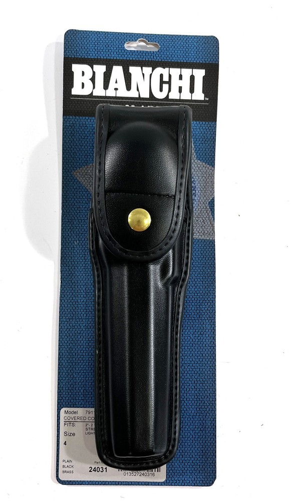 BIANCHI 7911 COVERED COMPACT STREAMLIGHT LIGHT POUCH 24031 PLAIN BLACK SIZE 4