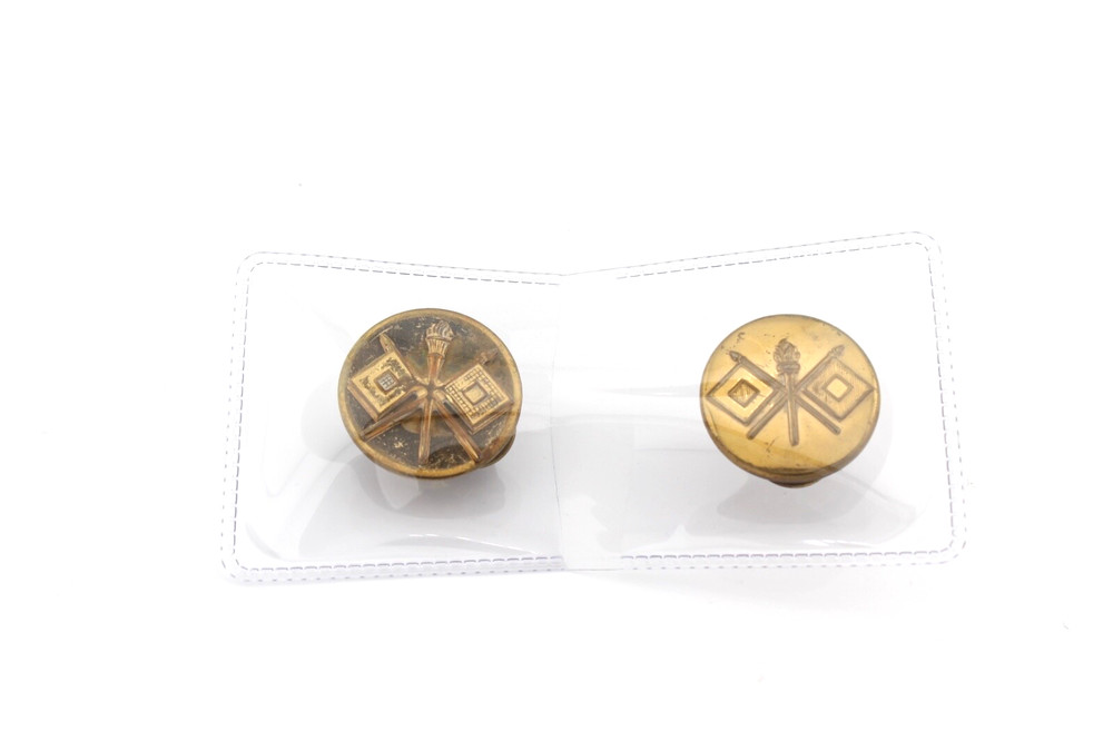 WW2 Pair of Brass Signal Corps Pins