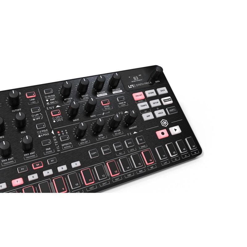 IK Multimedia UNO Synth Pro X paraphonic dual-filter analog desktop synthesizer