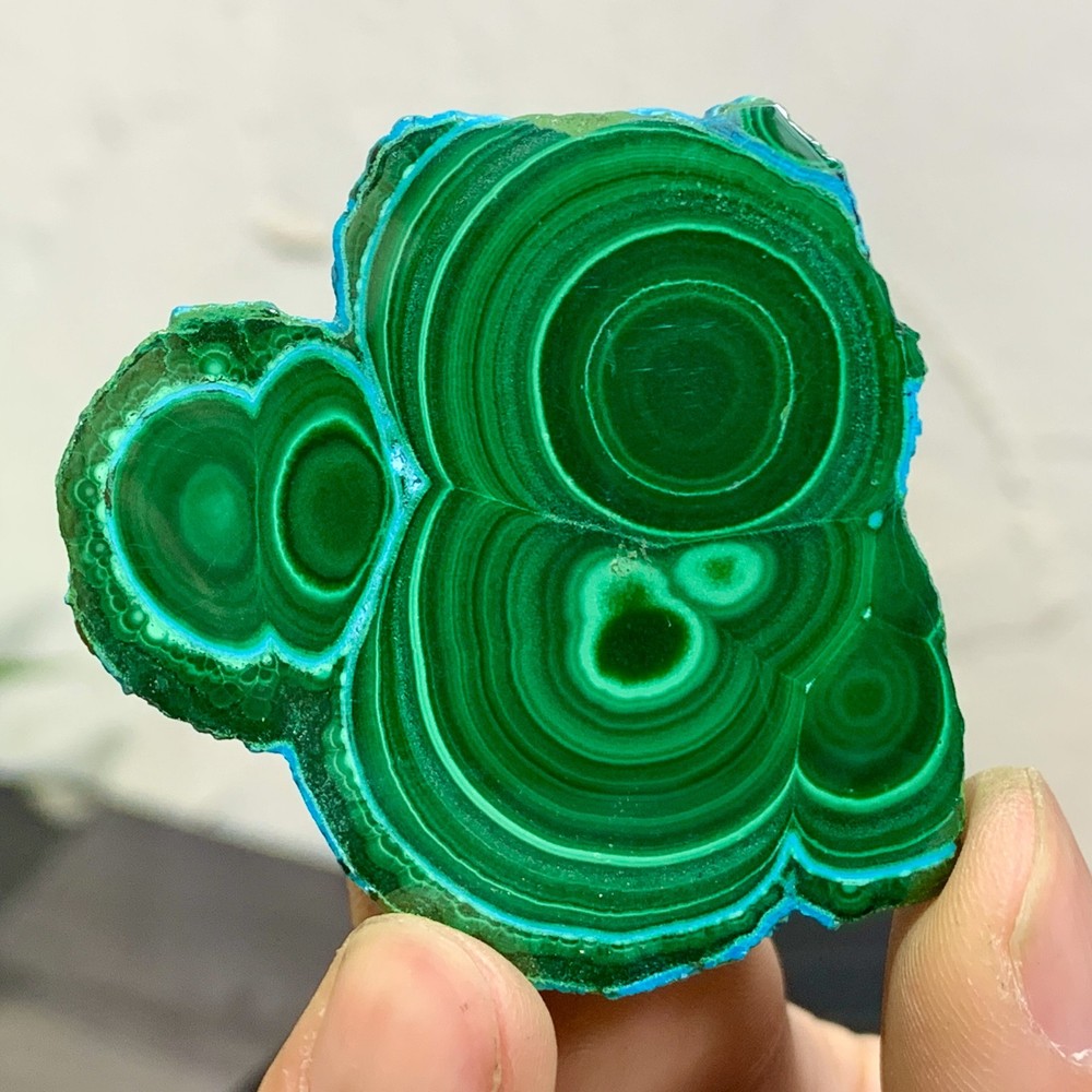 65G Natural Chrysocolla/Malachite transparent cluster rough mineral sample