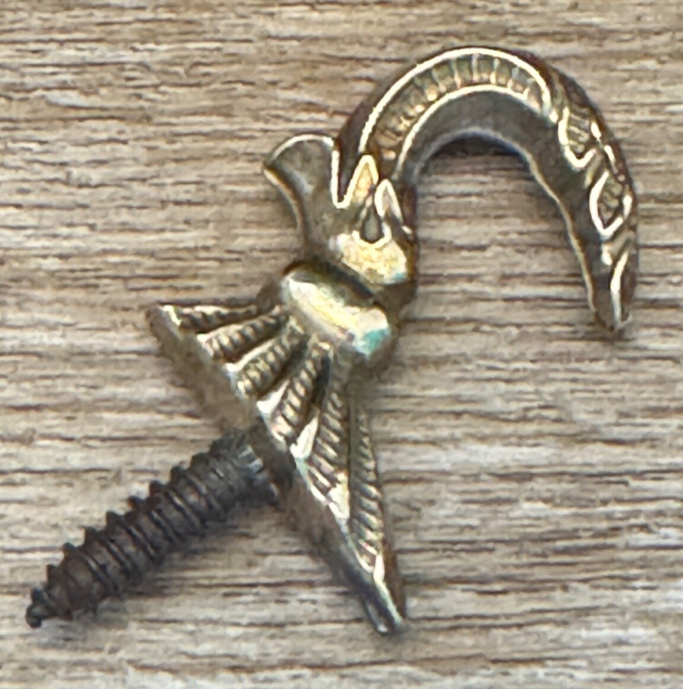 BRASS HOOK COAT HOOK CURTAIN TIE BACK VINTAGE