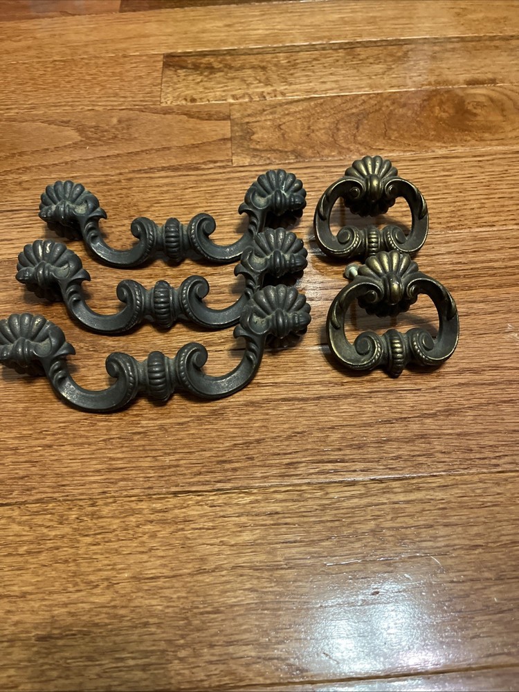 5 ANTIQUE DRESSER DRAWER PULLS