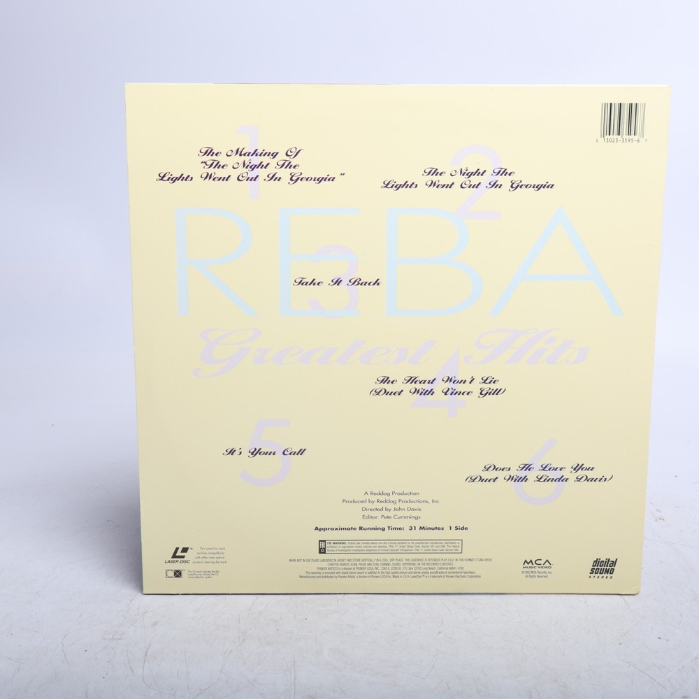 Reba McEntire: Greatest Hits (1993) Laserdisc