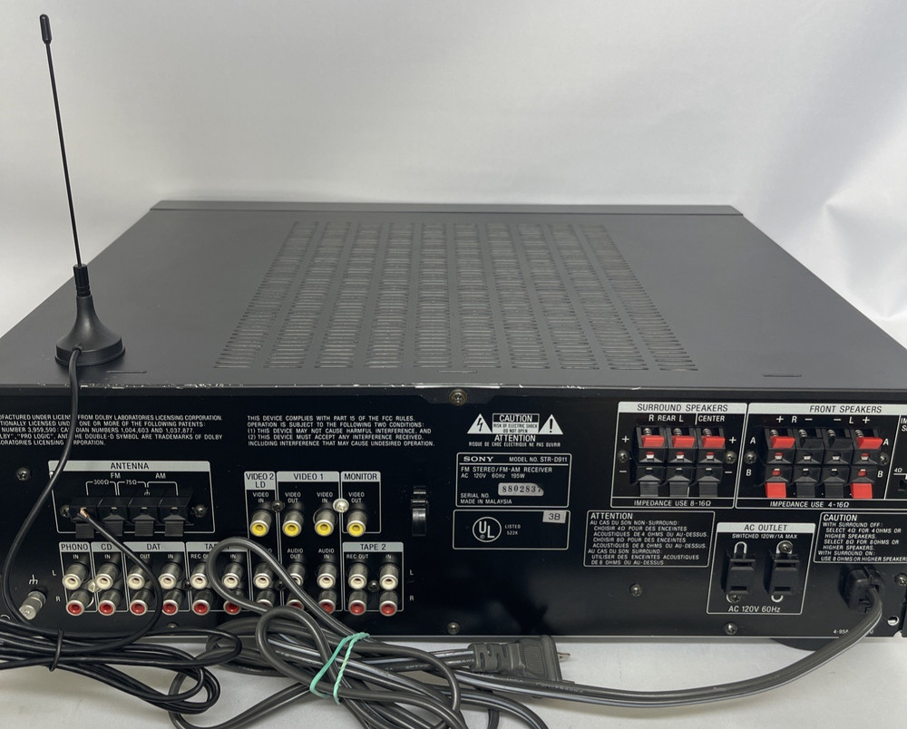 TESTED Sony STR-D911 Digital Sig. Processing Audio/Video Control + REMOTE BUNDLE