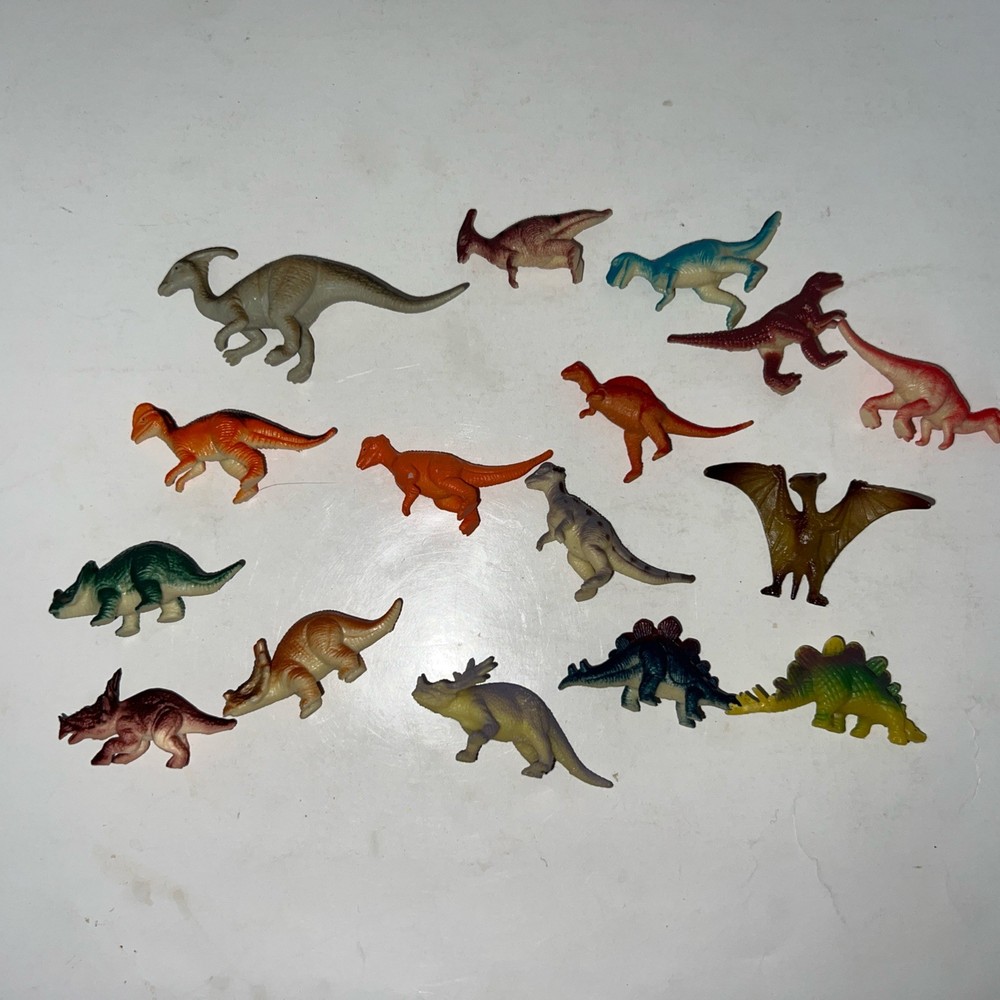 Lot Of Mini Hard Plastic Dinosaurs