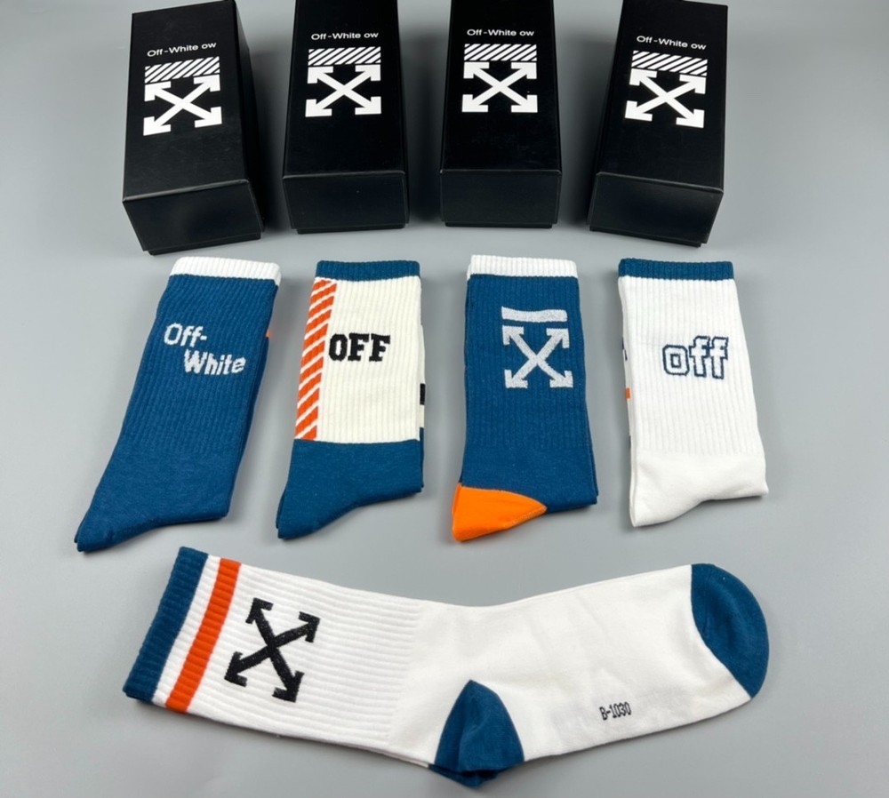 gift socks off white socks authentic 5pcs box