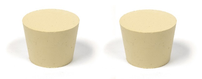 2PK SOLID RUBBER STOPPER SIZE #6.5 RUBBER BUNG FITS MOST GLASS 3/5/6 GAL CARBOYS