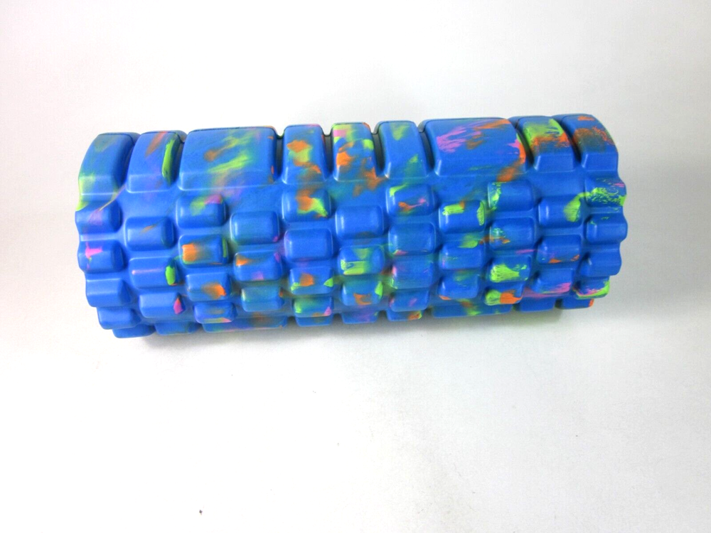 JBM FOAM ROLLER FOR DEEP TISSUE MASSAGE EXERCISE ROLLER,BLUE/MULTI,NEW