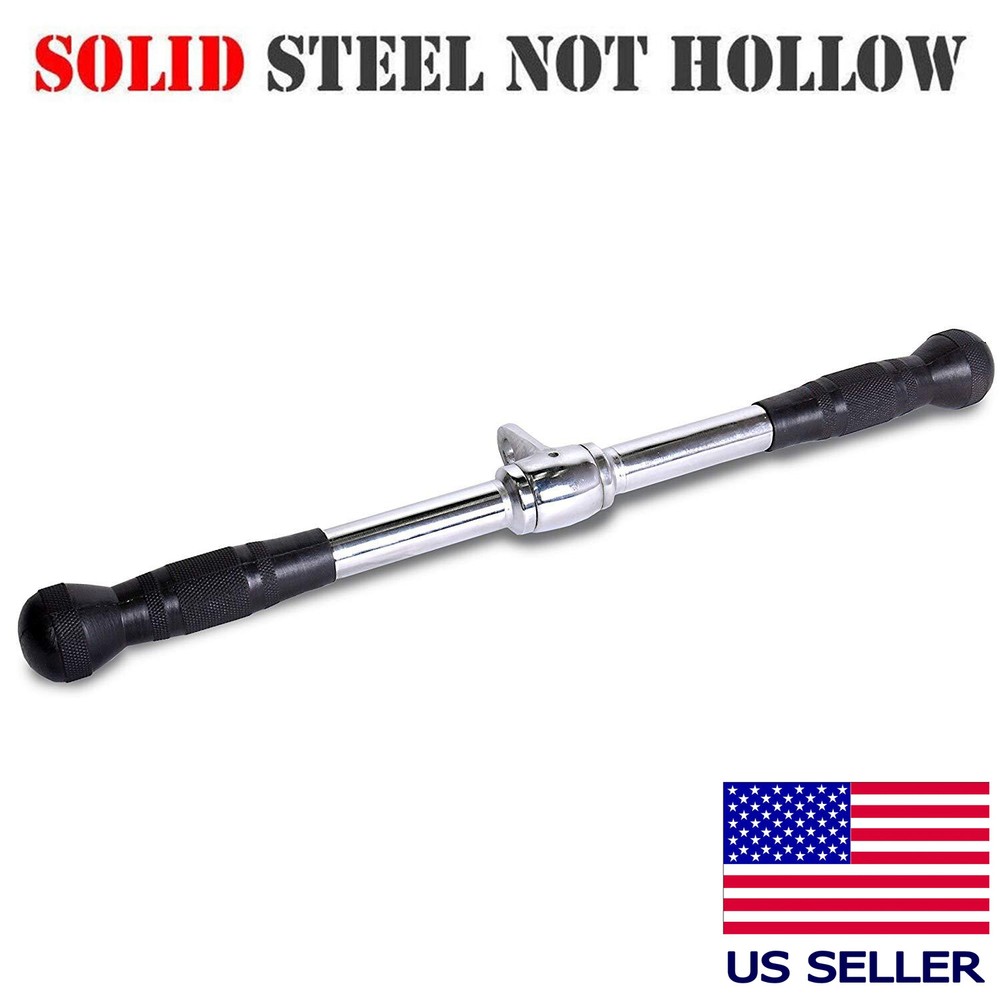 Home Gym Attachments Tricep Rope Lat Bar Press Down Cable Machine Curl Pulldown