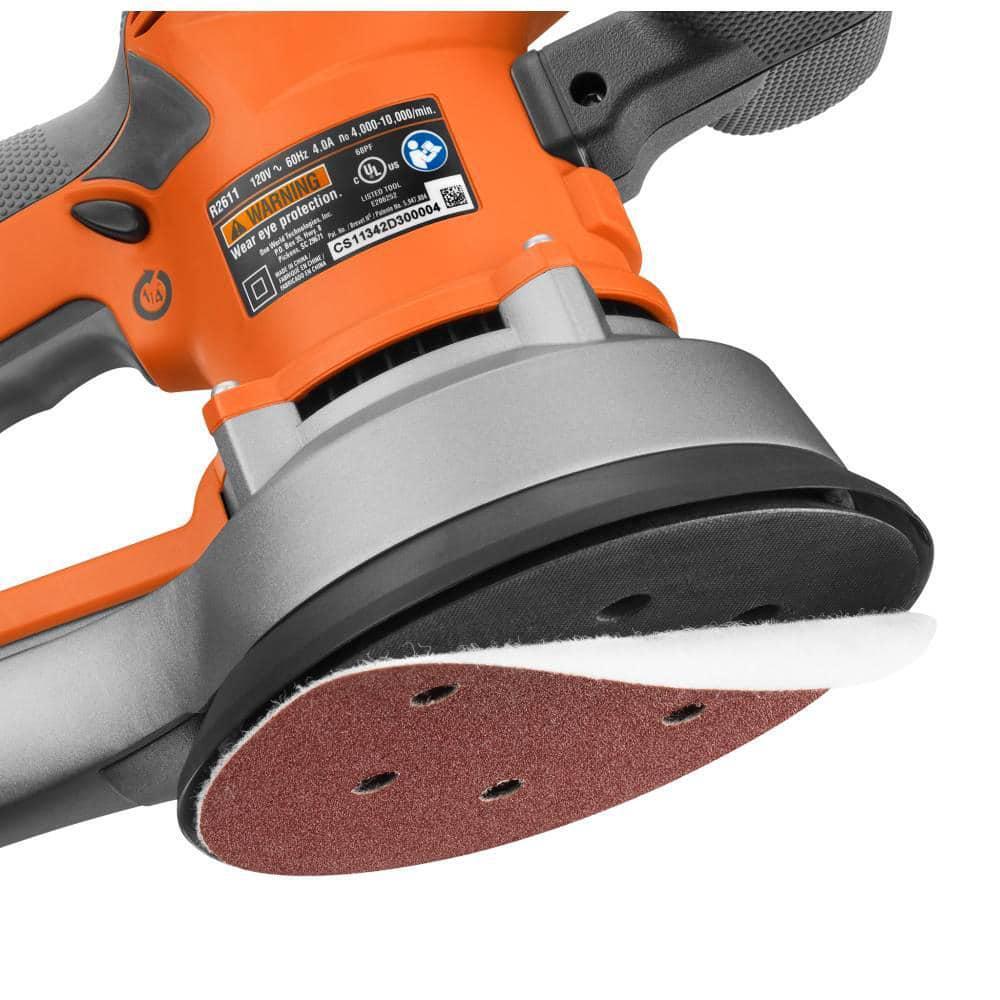 RIDGID 6 in. Dual Random Orbital Sander Variable-Speed with Airguard Technology