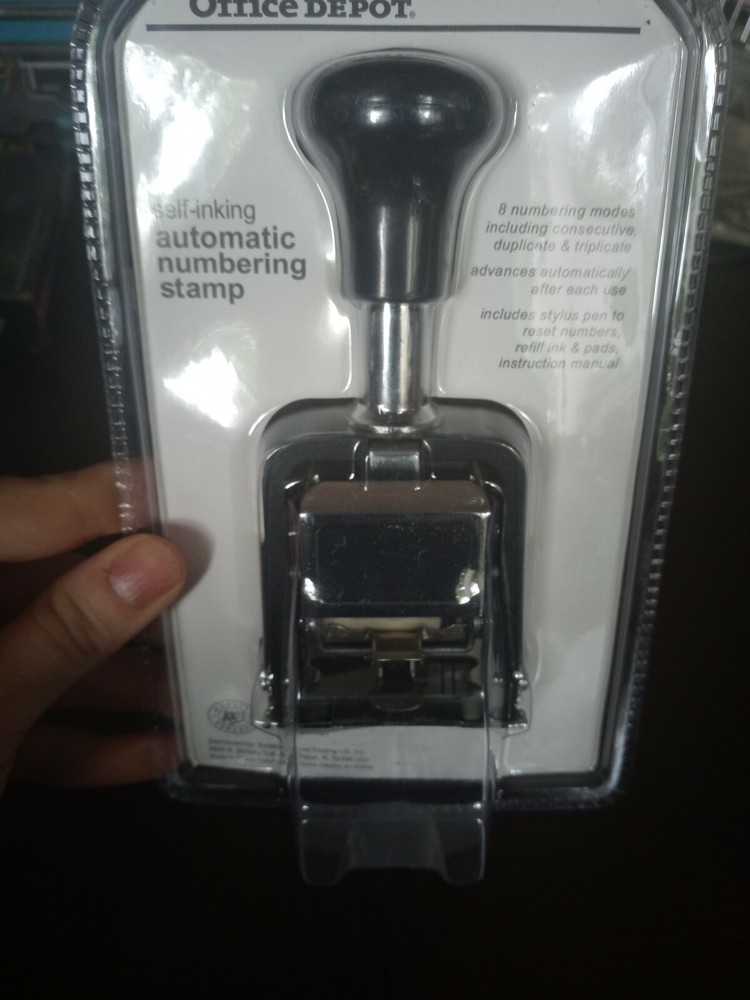 Self-inking Automatic Numbering Stamp Black