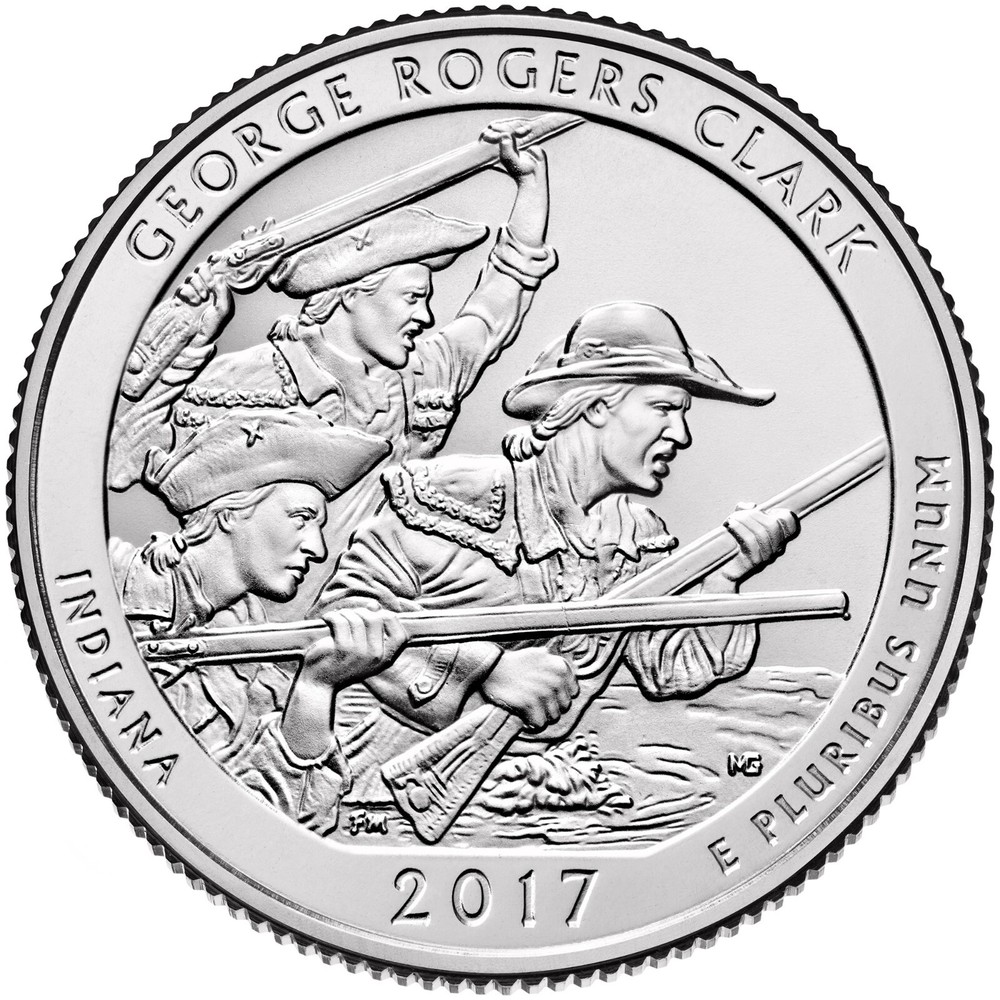 2017 S George Rogers Clark NP Quarter.  Uncirculated From US Mint roll.