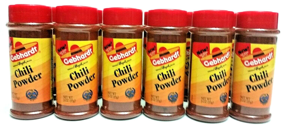 Gebhardt CHILI POWDER 3oz (SIX - 6 Pack) Made in Texas