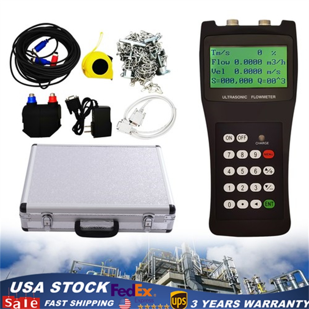 TDS-100H Digital Ultrasonic Liquid Flowmeter Handheld Flow Meter DN50-700 M2