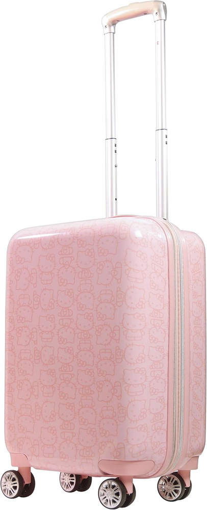 Hello Kitty 21 Inch Carry on Luggage, Printed Hardshell Rolling Suitcase with Sp