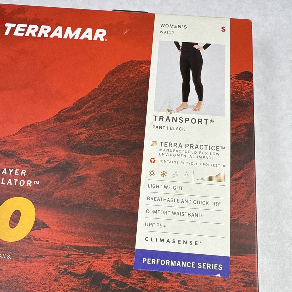 Terramar Baselayer Pants 1.0 Performance Series Womens Size Small UPF 25+ Quick