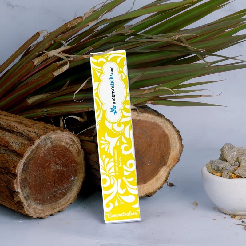 Concentration Incense 8" 12 Sticks Pack: 10 Packs