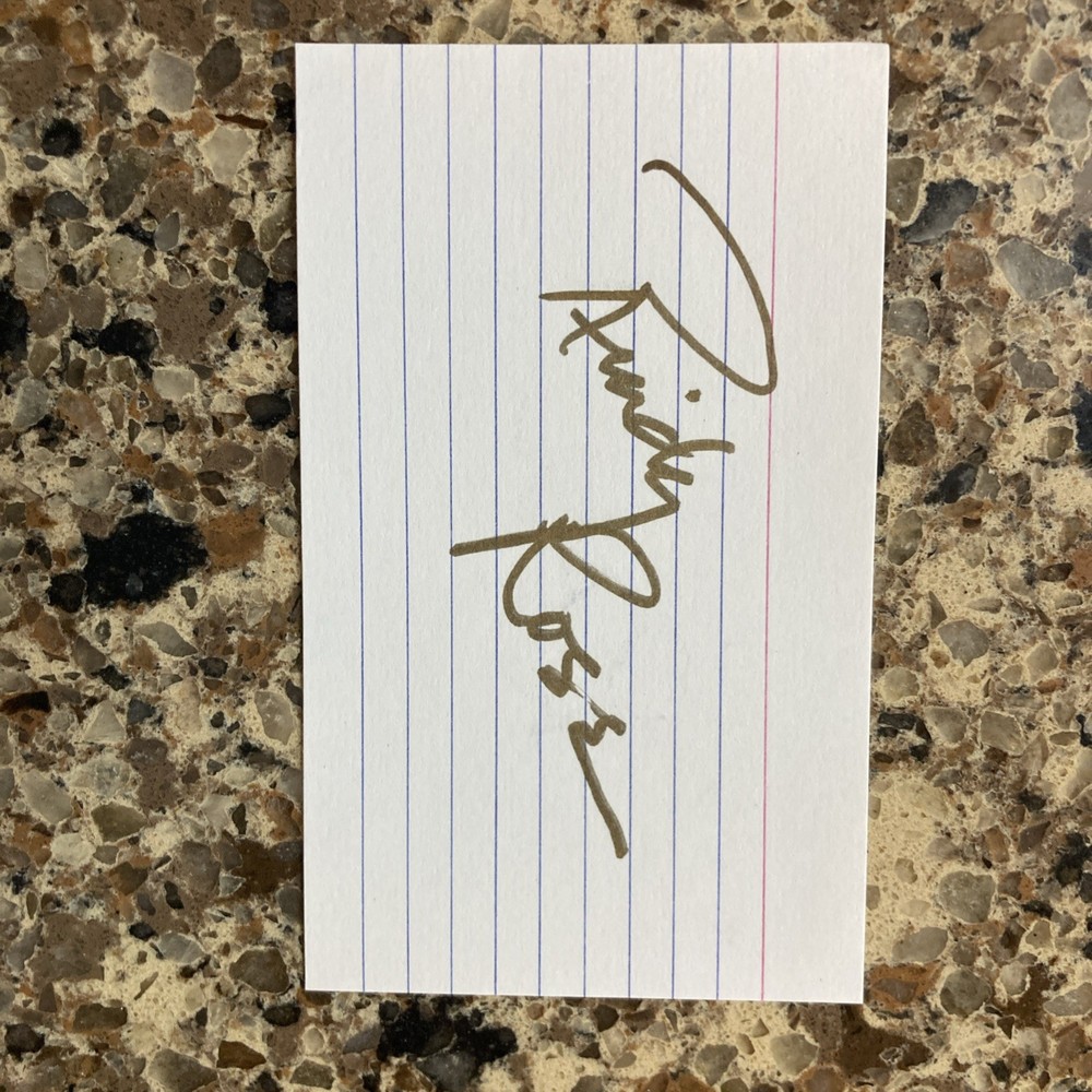 Rindy Ross Signed 3x5 Index Card Quarterflash