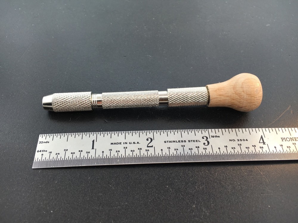 Pin Vise Swivel with Wood Handle