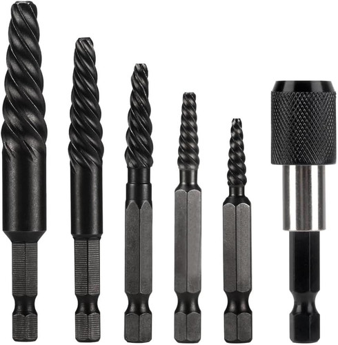 NORTOOLS 6 PCS Broken stud extractor kit Damaged onesize, 6 Pcs-coarse Thread