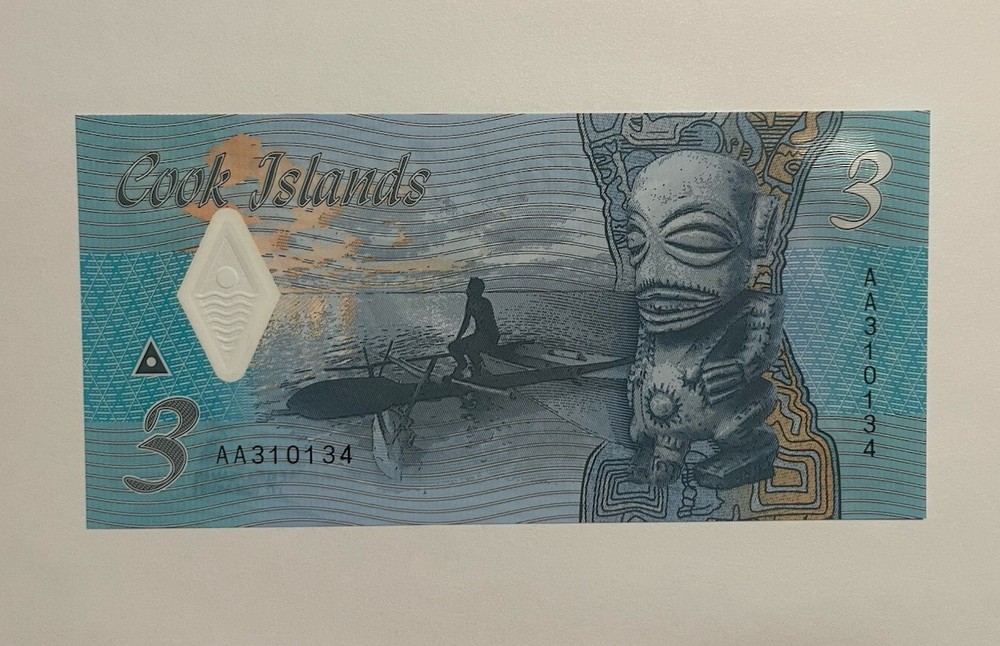 Cook Islands 3 Dollars ND 2021 P-11a AA Pre-Fix UNC