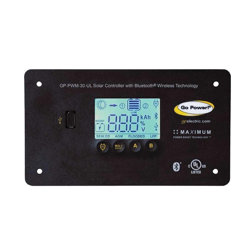 Go Power! GP-PWM-30-UL BlueTooth 30 Amp Solar Regulator