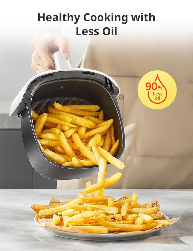 COMFEE' Compact 2.1 Quart Air Fryer with 12 Menu Options, Adjustable Timer & ...