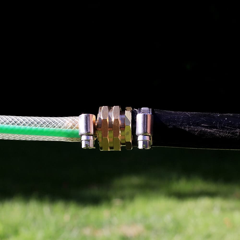 Garden Hose Fitting, Solid Brass Swivel Adapter, 3/4 Inch, 2 Pcs, Gold