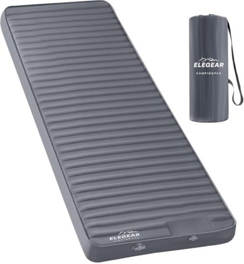 CumbreX Air & Foam Camping Sleeping Pad, HexaFoam Camping Single Light Grey